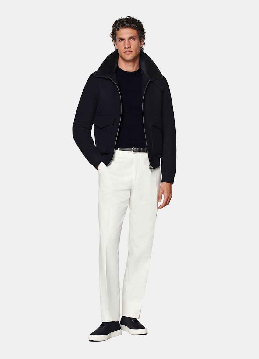 Bomber bleu marine