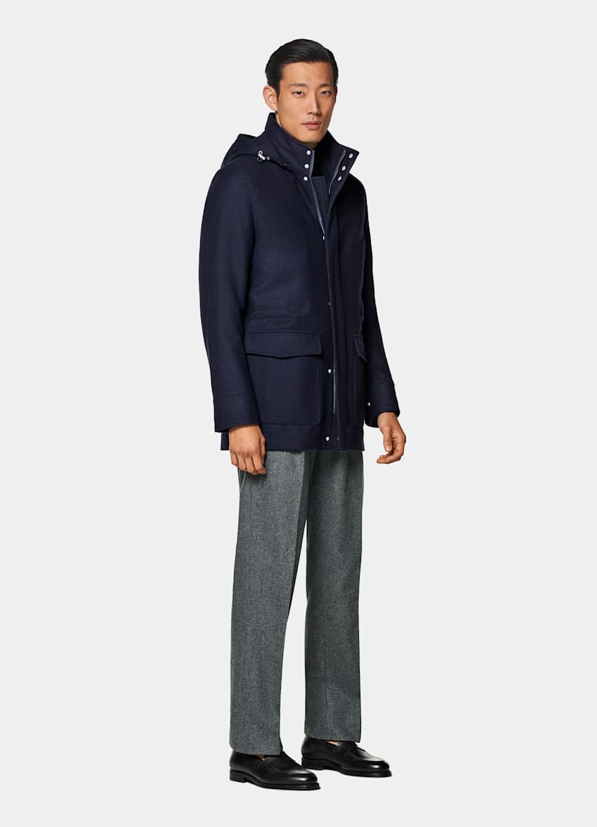 Navy Padded Parka