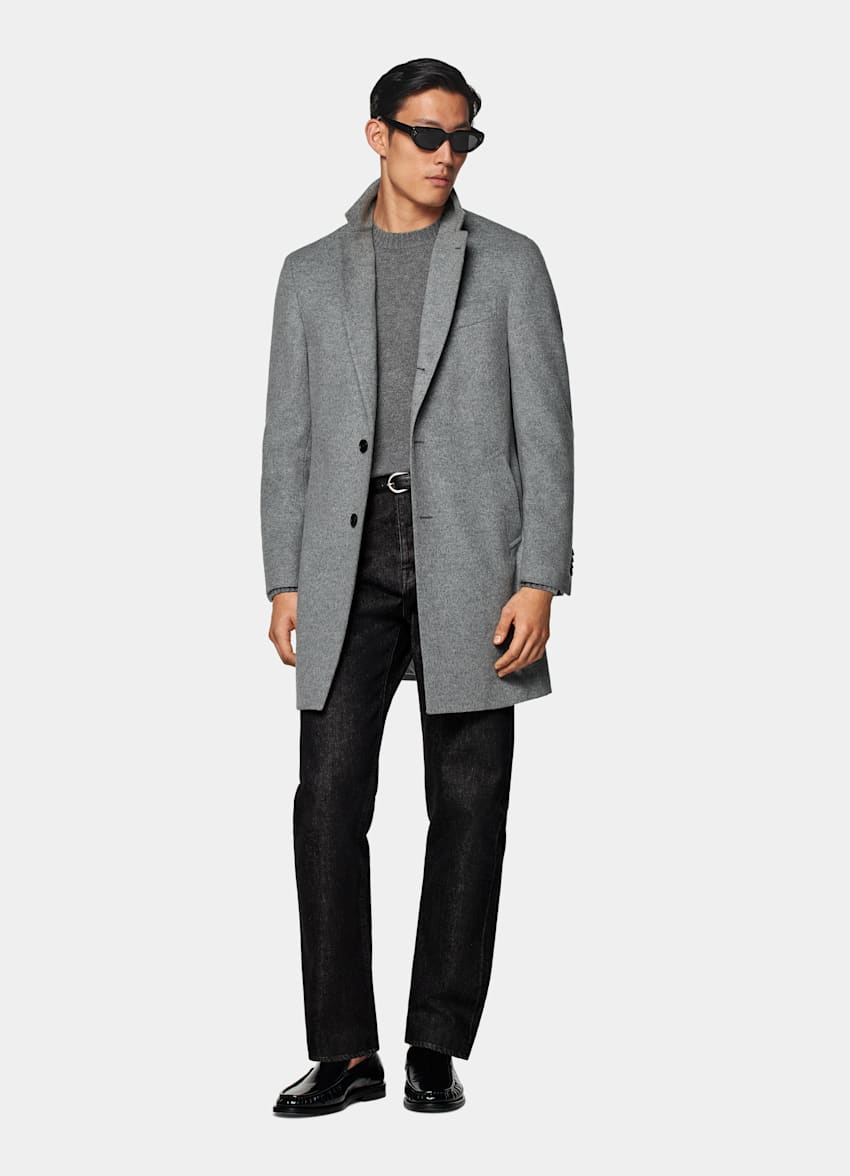 Manteau gris clair