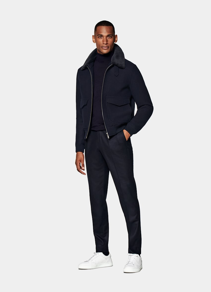 Navy Bomber Jacket