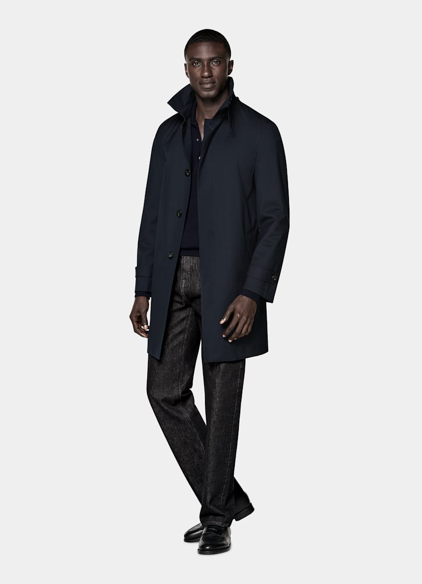 Navy Raincoat