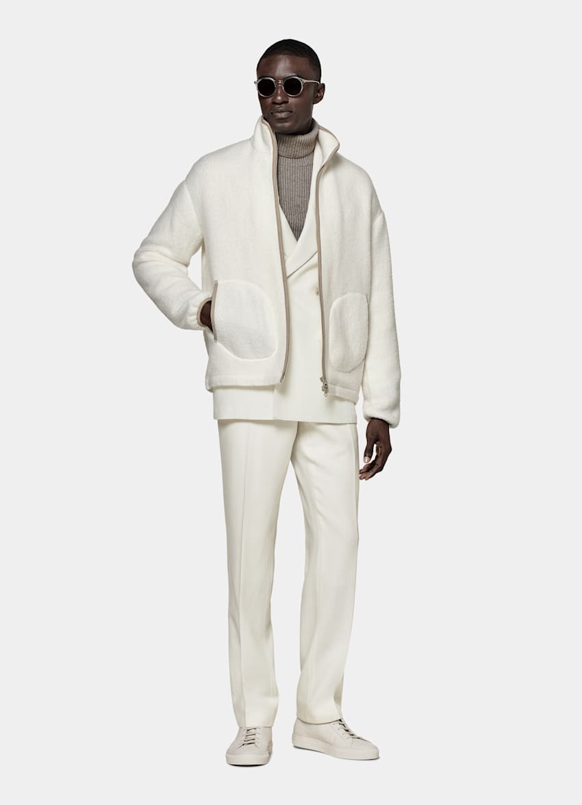 Veste de randonnée blanc cassé