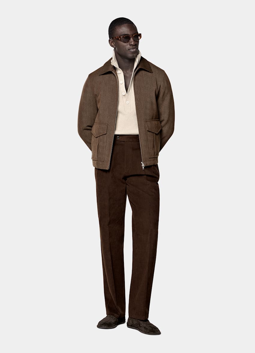 Mid Brown Bomber Jacket