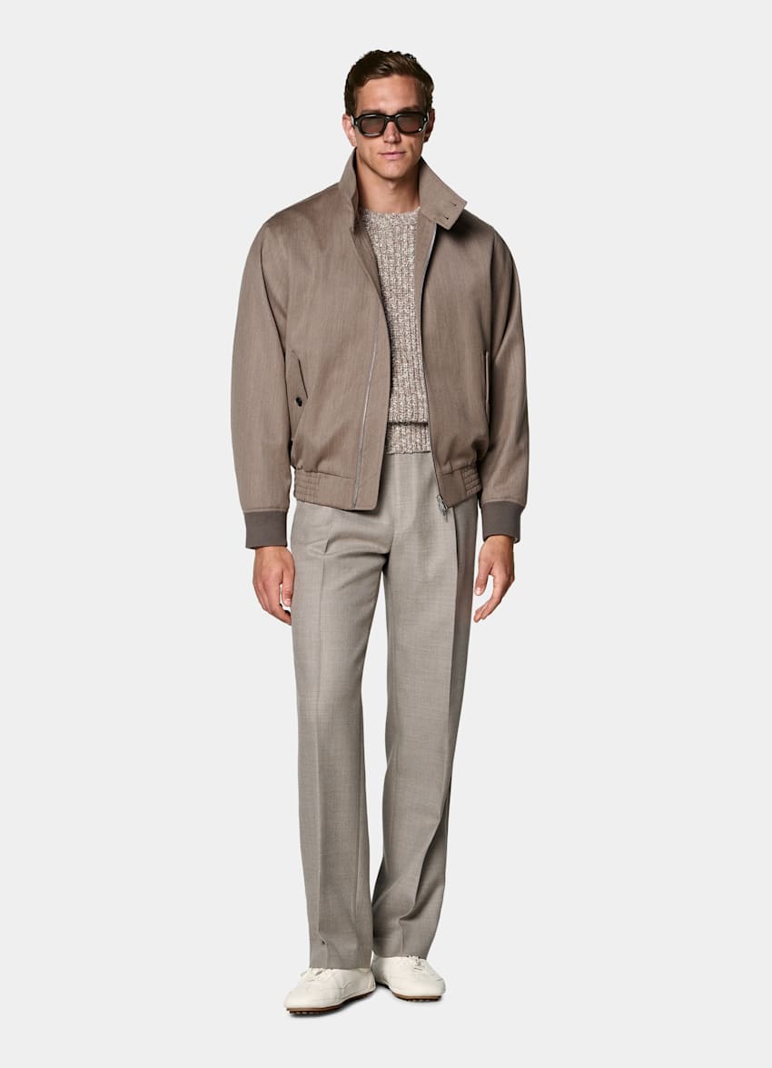 Mid Brown Bomber Jacket