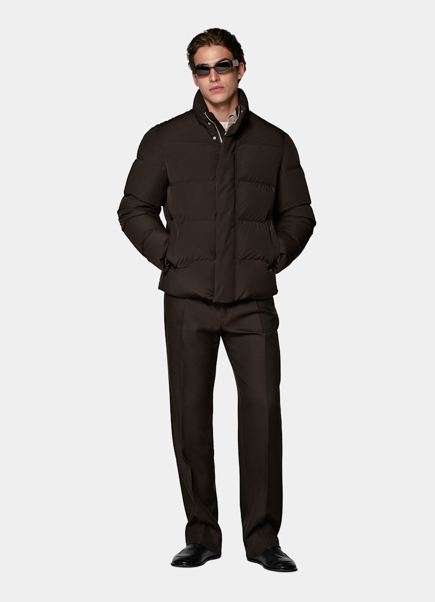 Dark Brown Puffer Jacket