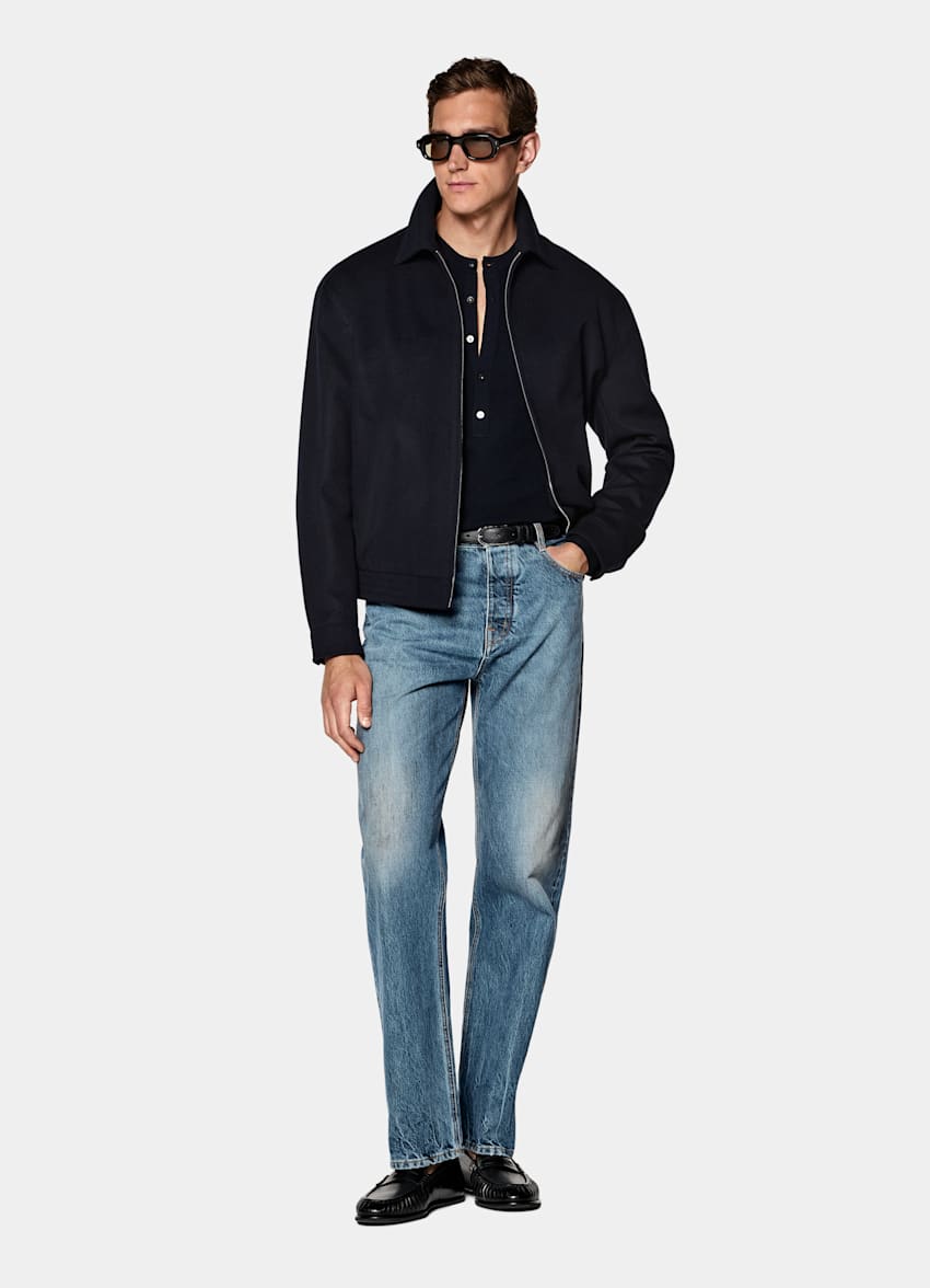 Navy Bomber Jacket