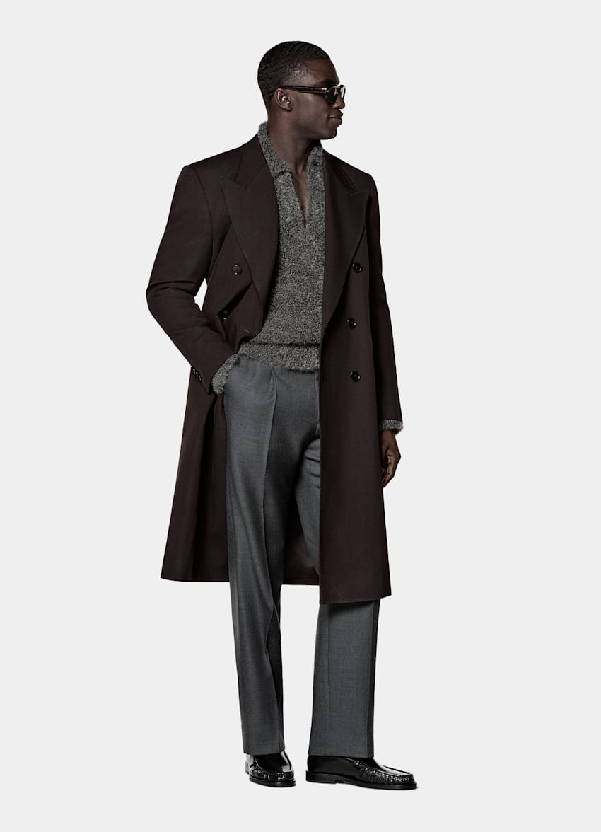 Dark Red Overcoat