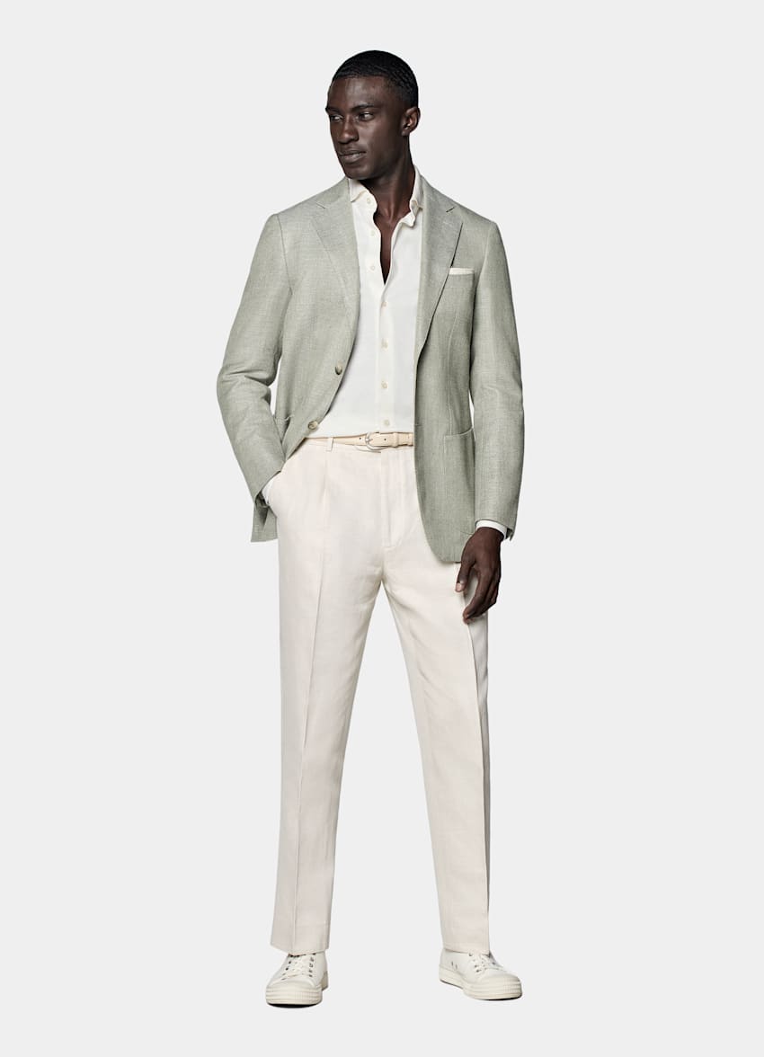 Light Green Tailored Fit Havana Blazer