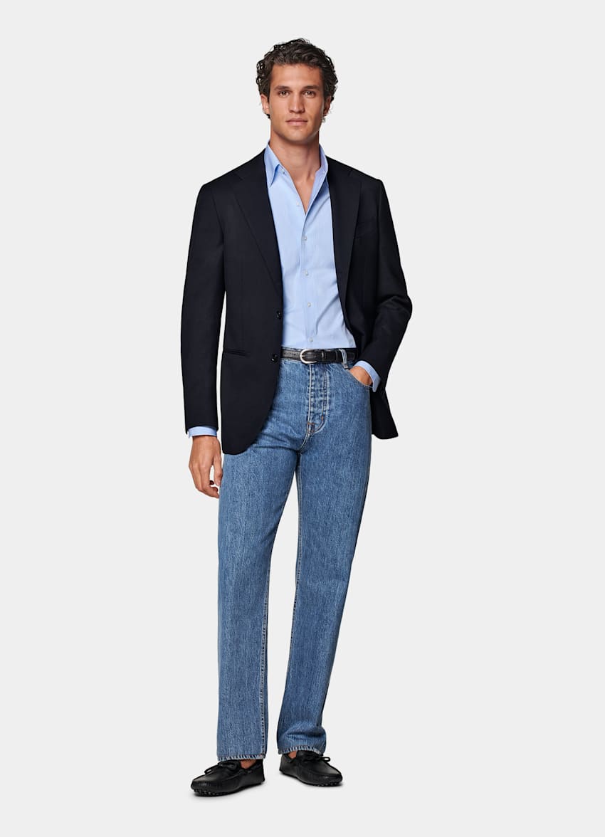 Blazer Havana azul marino corte Tailored