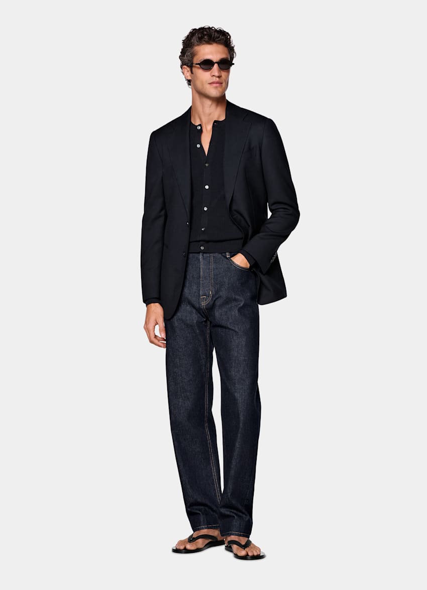 Navy Tailored Fit Havana Blazer