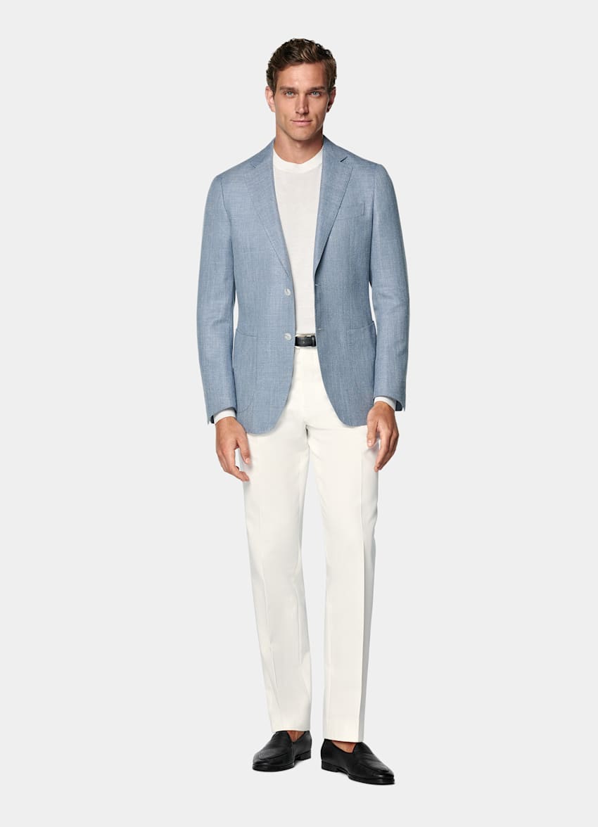 Blazer Havana azul claro corte Tailored