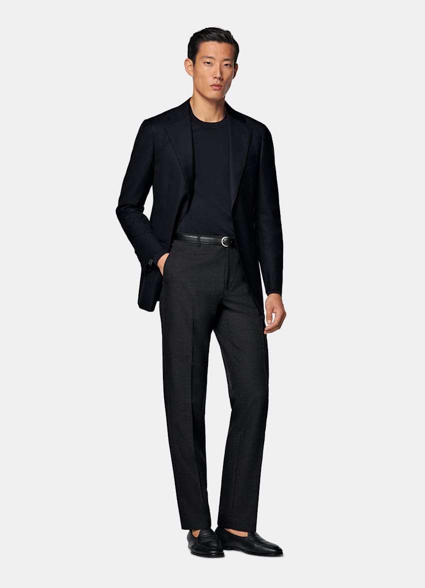 Navy Tailored Fit Havana Suit Jacket