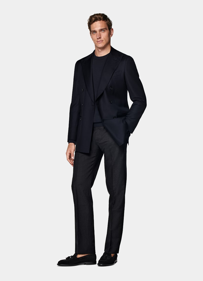Navy Tailored Fit Havana Blazer