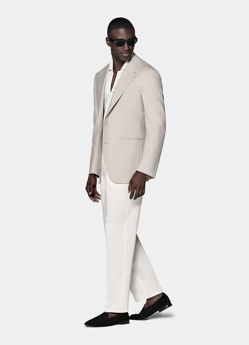 Blazer de traje Roma gris topo claro corte Relaxed