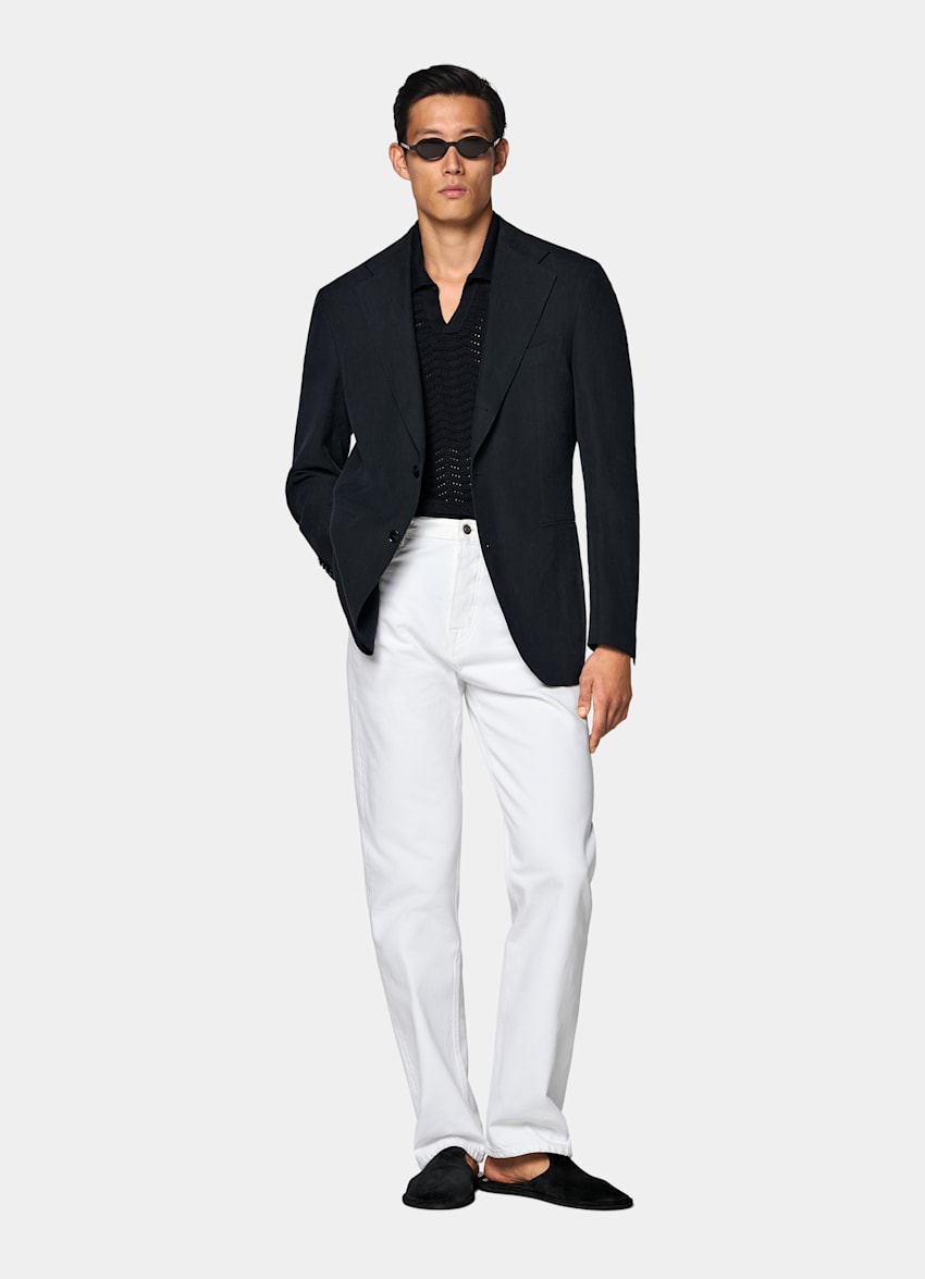 Navy Relaxed Fit Roma Suit Jacket