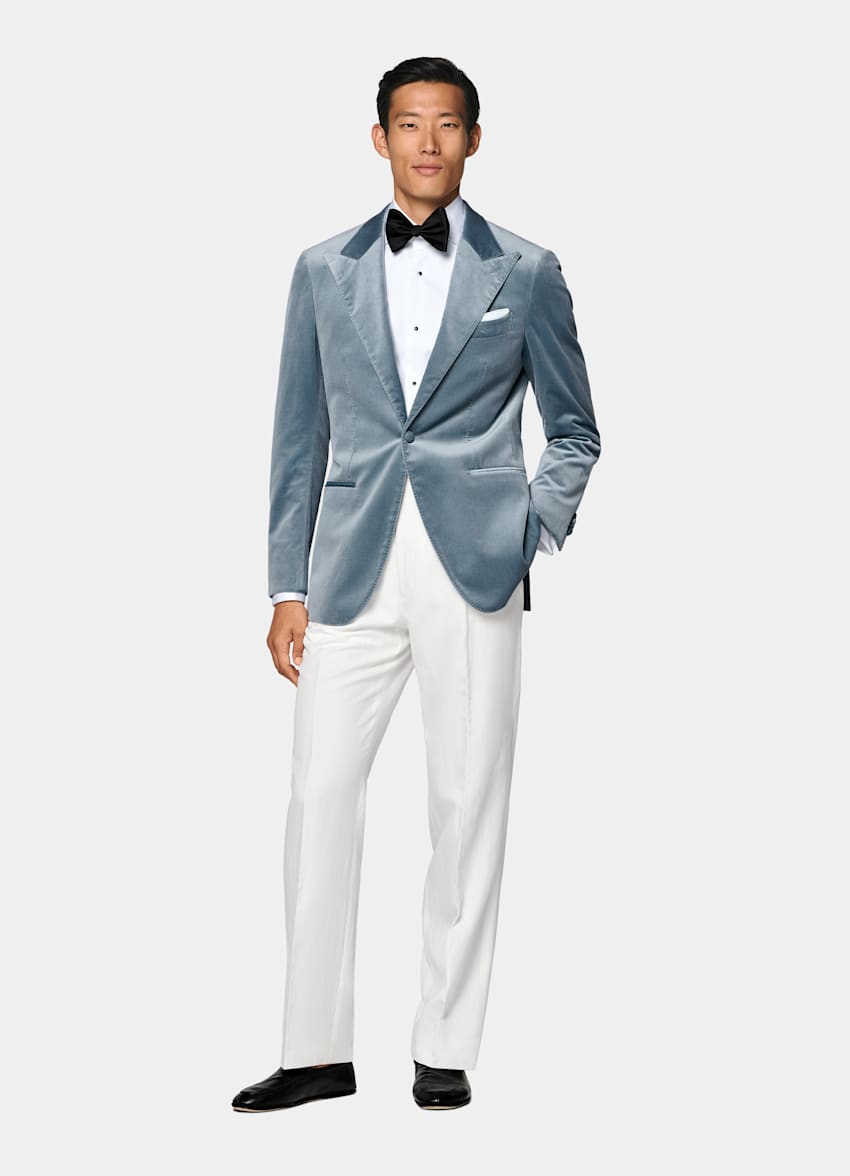 Veste de smoking Havana coupe tailored bleu clair
