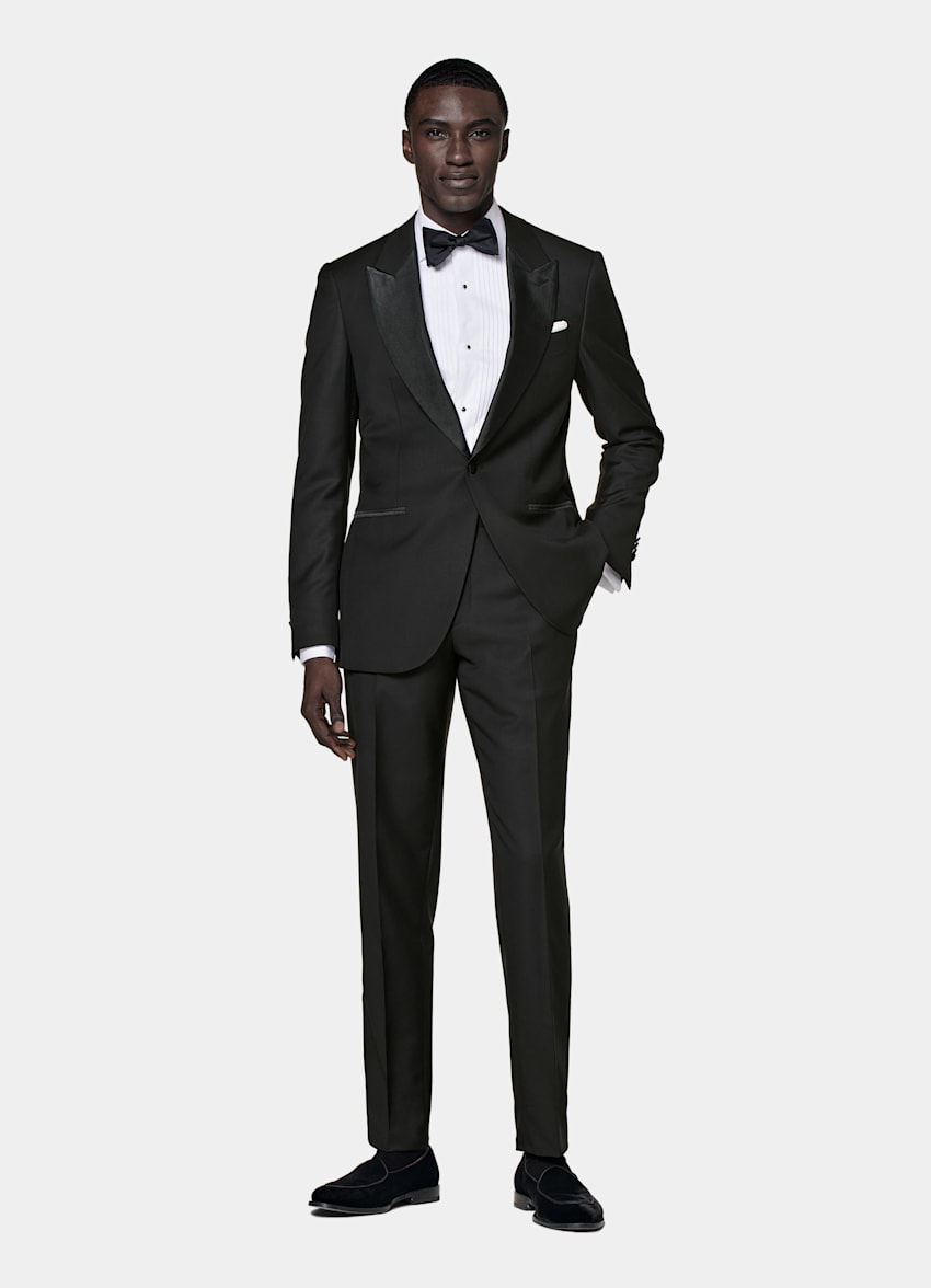 Black Tailored Fit Lazio Dinner Jacket