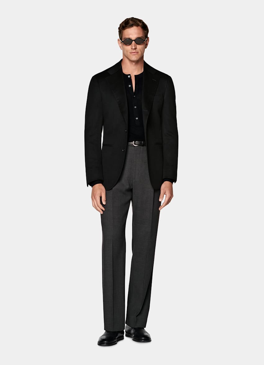 Black Relaxed Fit Roma Blazer