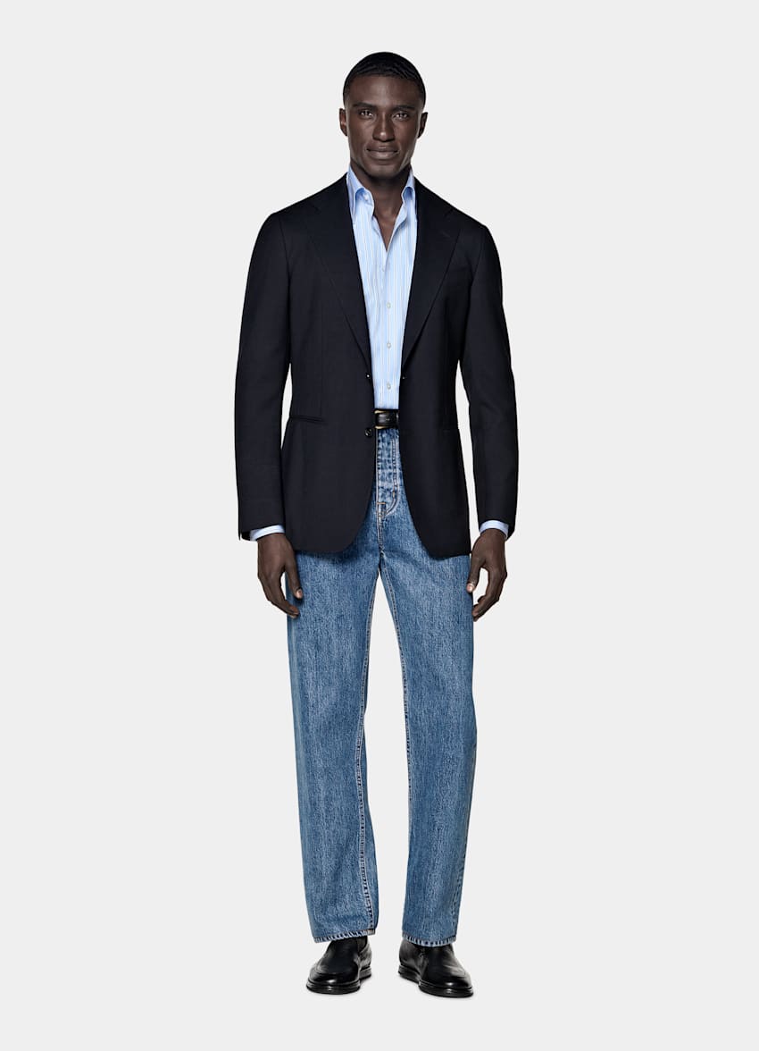Navy Tailored Fit Havana Blazer
