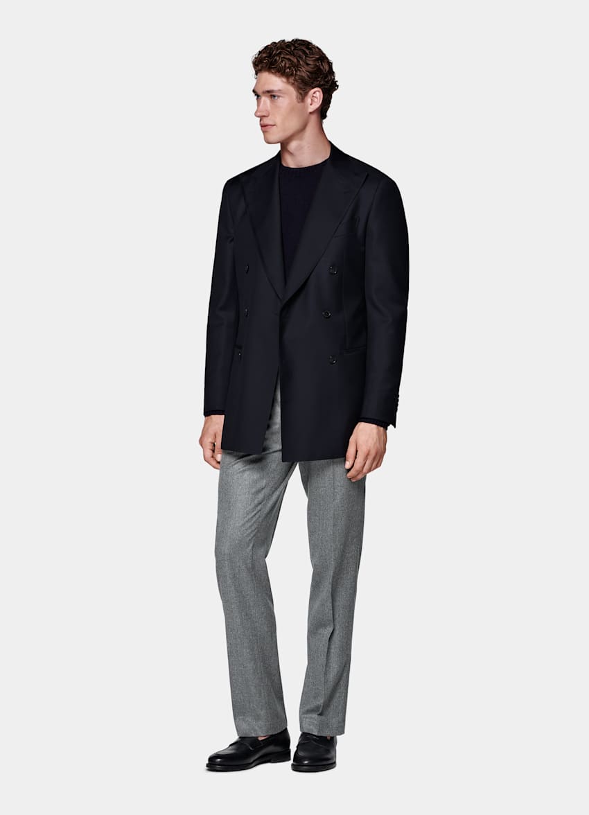 Navy Tailored Fit Havana Suit Jacket