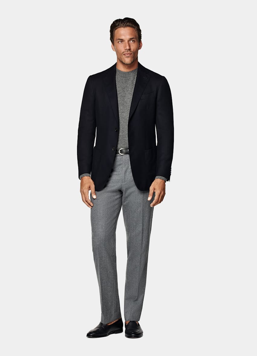 Blazer de traje Havana azul marino corte Tailored