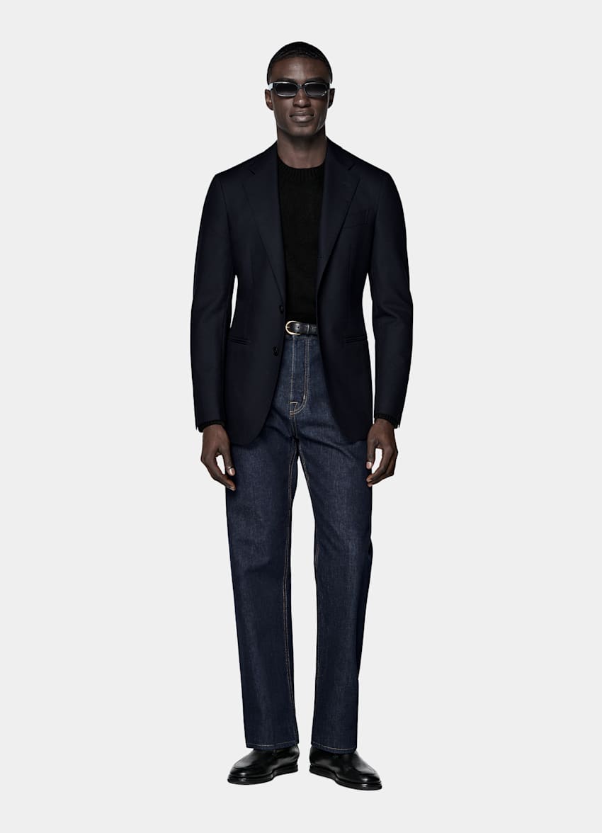 Navy Tailored Fit Havana Suit Jacket