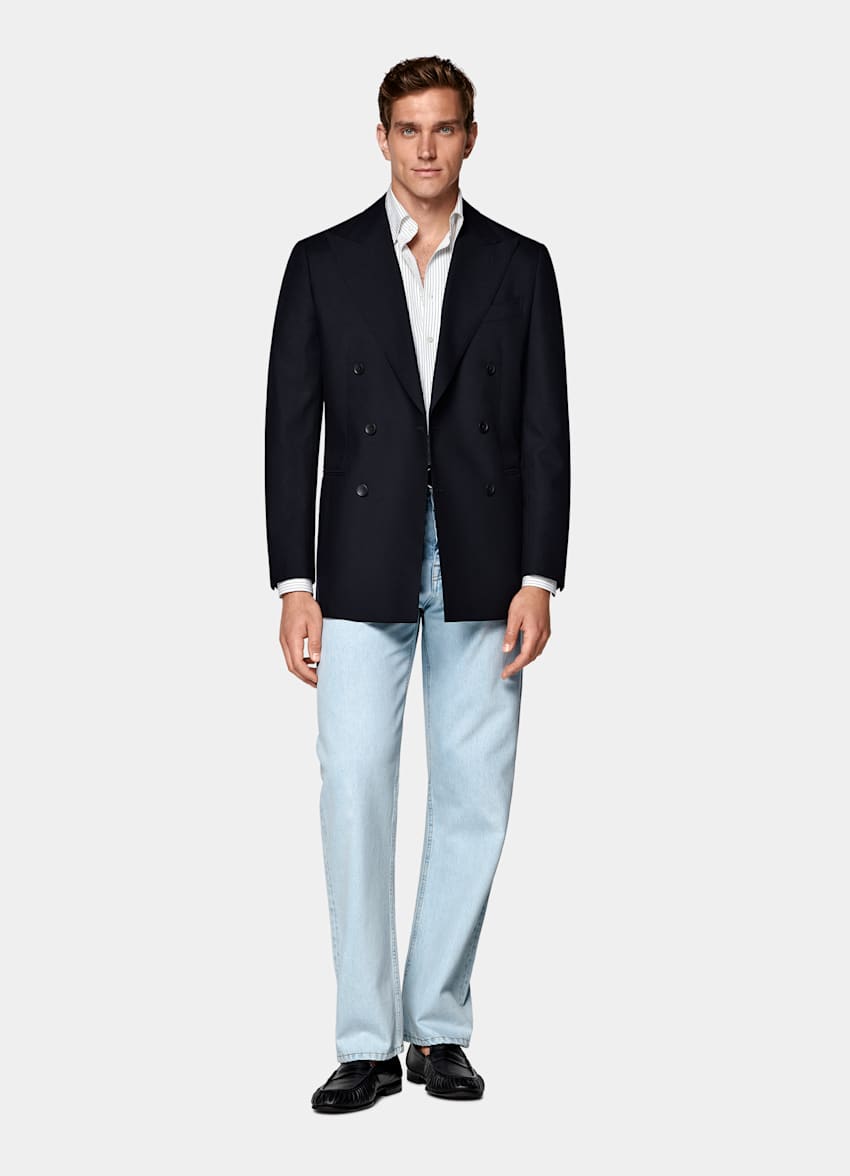 Navy Tailored Fit Havana Suit Jacket