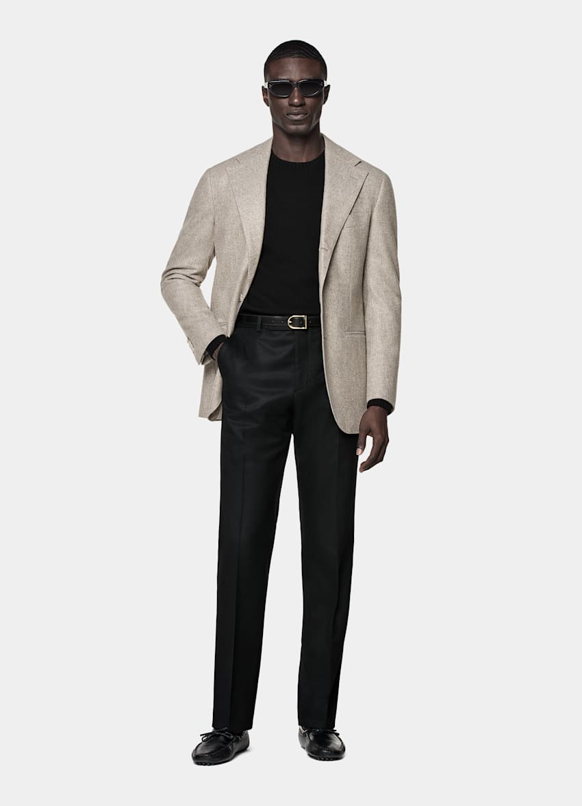 Blazer de traje Roma gris topo corte Relaxed