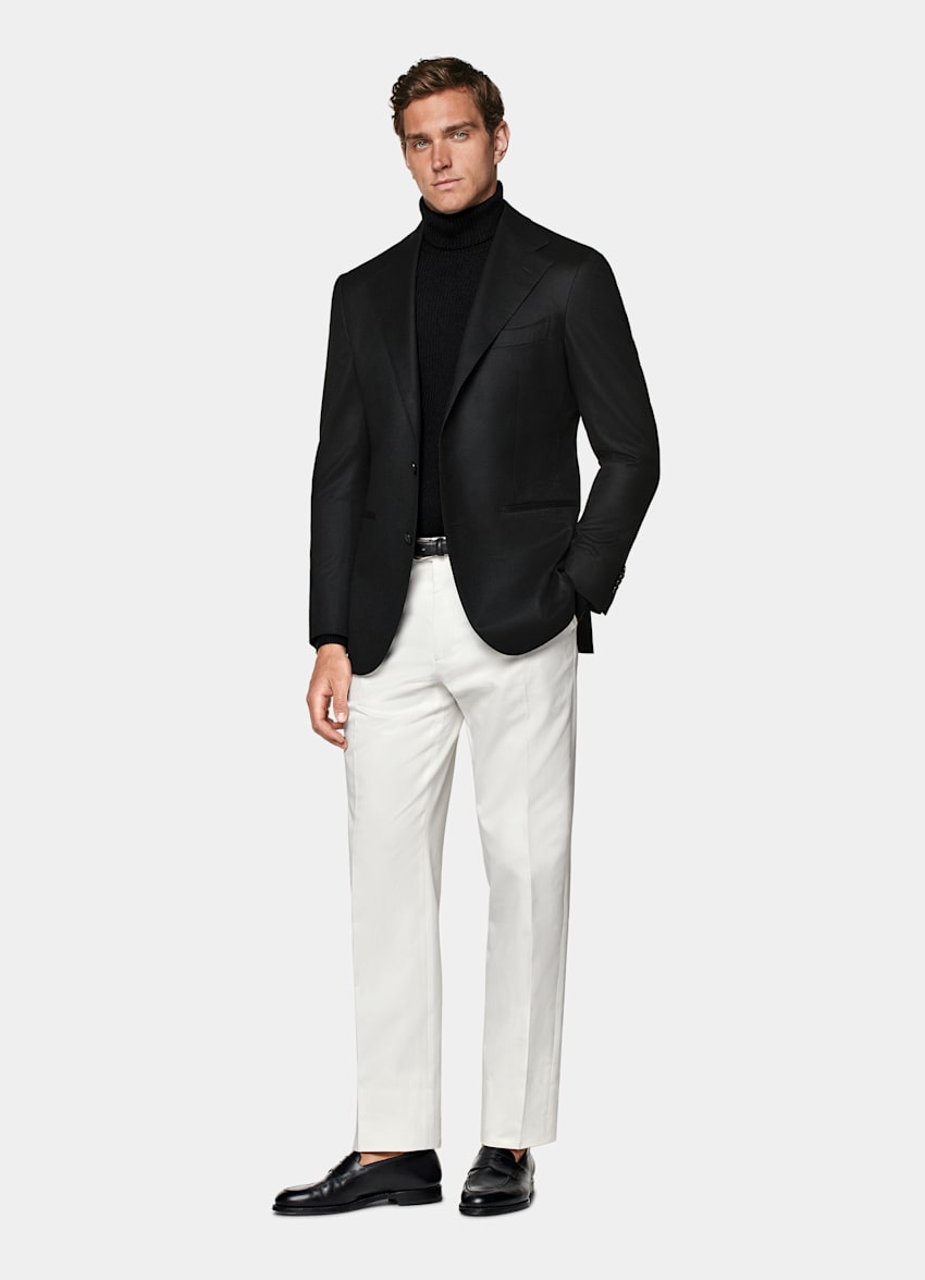 Blazer de traje Roma negro corte Relaxed