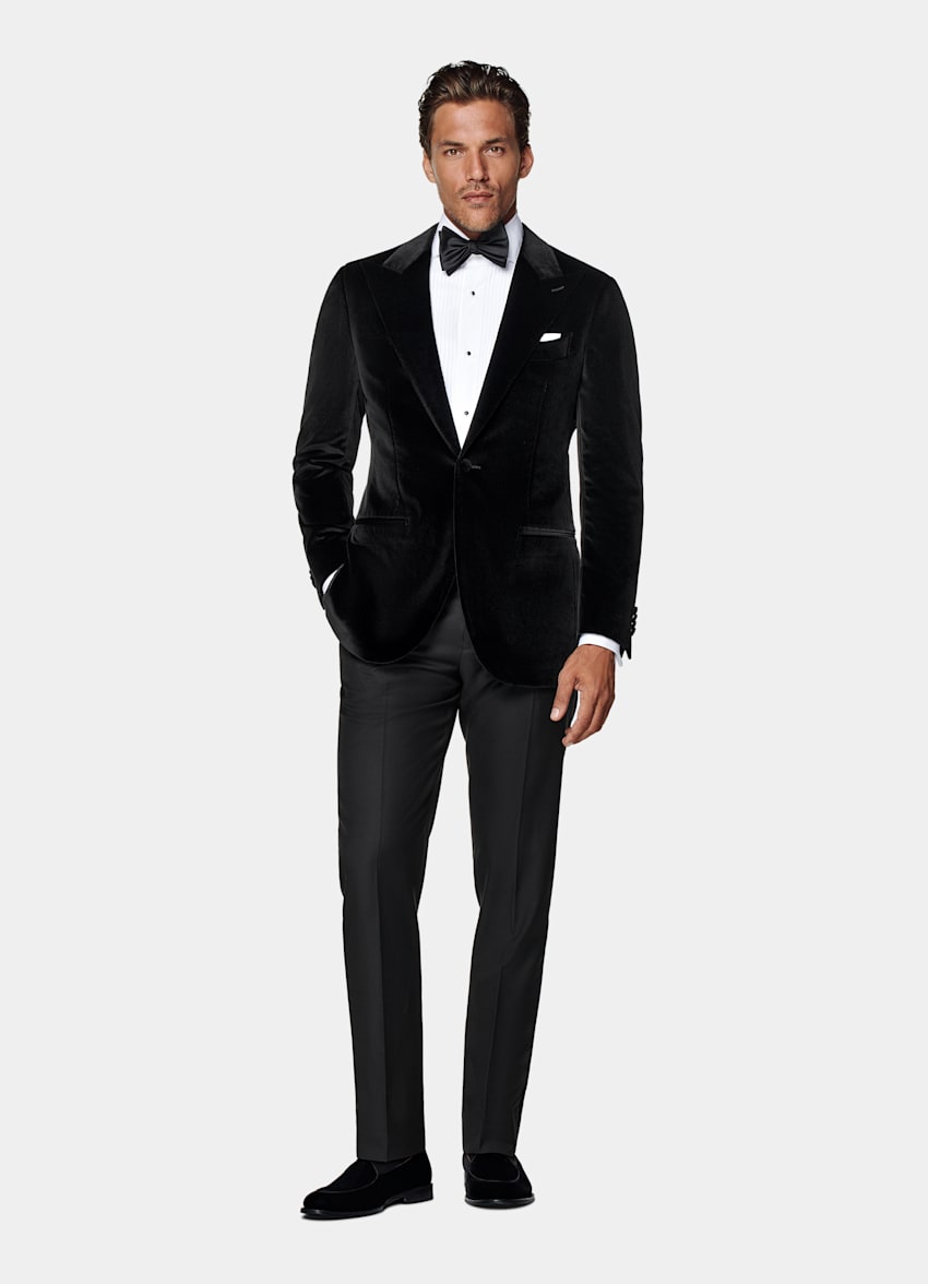Black Tailored Fit Havana Dinner Jacket