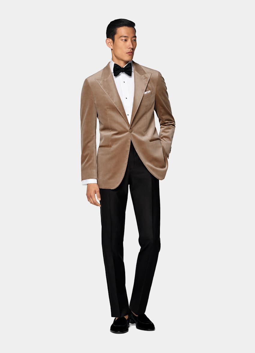 Blazer de esmoquin Havana marrón intermedio corte Tailored
