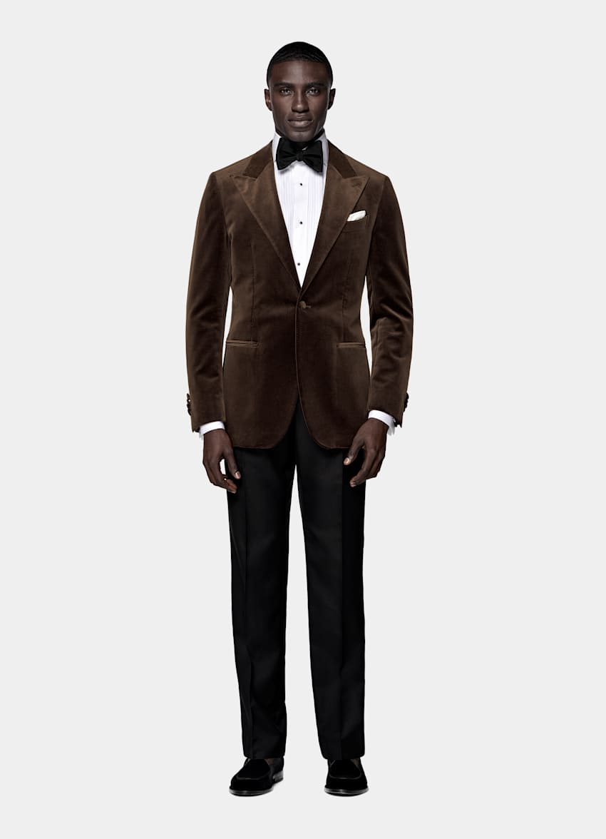 Blazer de esmoquin Havana marrón oscuro corte Tailored