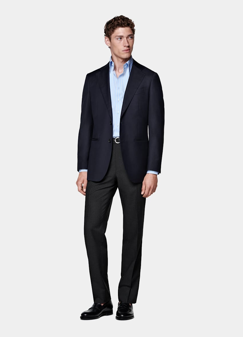 Navy Tailored Fit Havana Suit Jacket