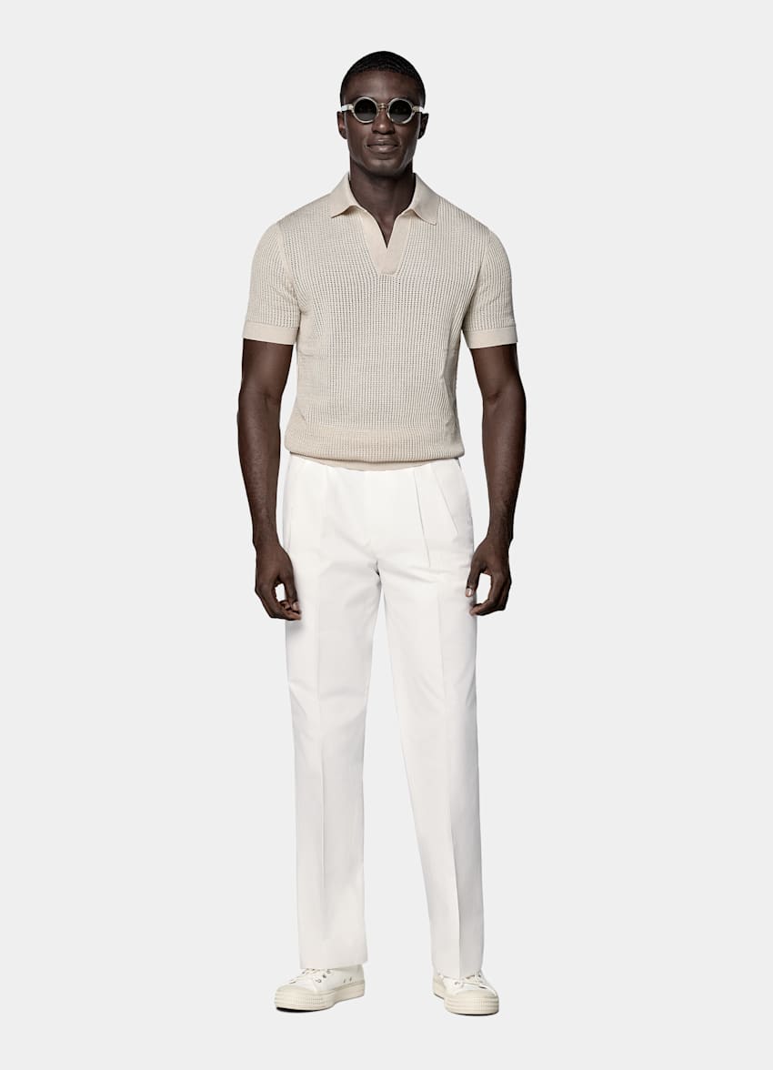 Poloshirt sand knopffrei Crochet