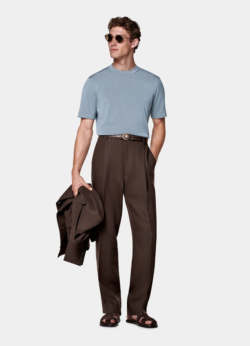 Light Blue Short Sleeve Crewneck