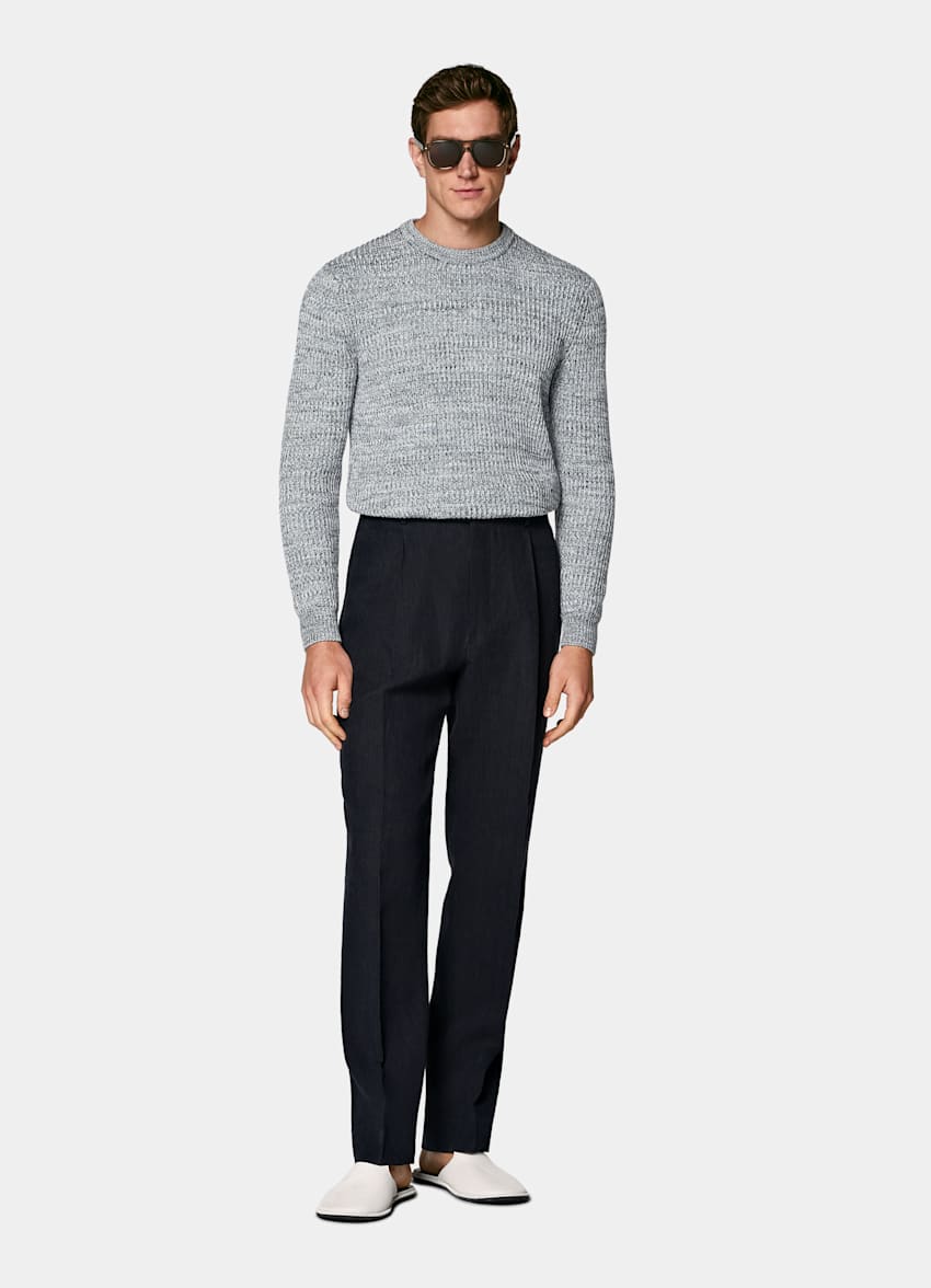 Light Blue Moulin&eacute; Crewneck