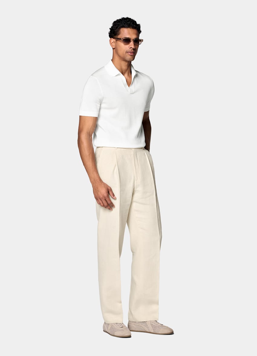 Off-White Buttonless Polo