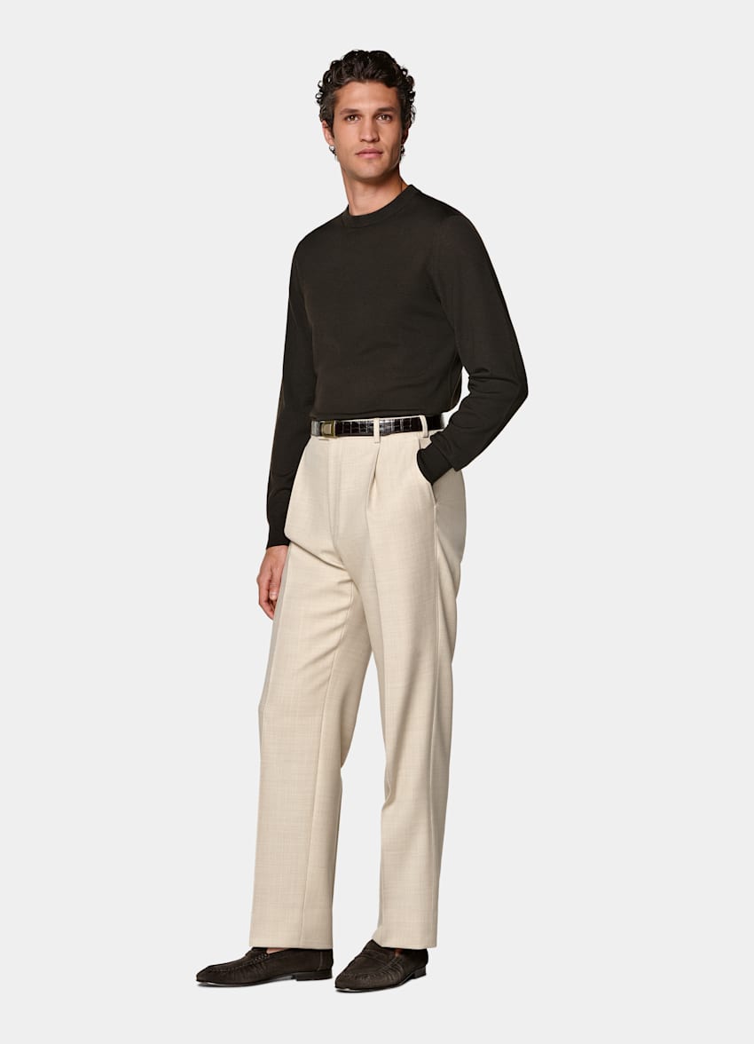 Dark Brown Merino Crewneck