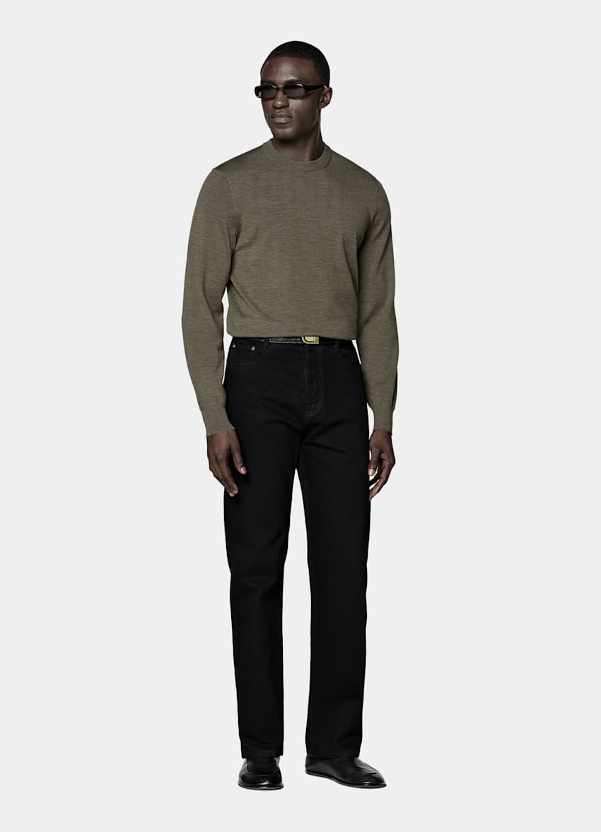 Green Merino Crewneck