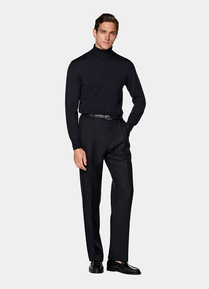 Navy Turtleneck
