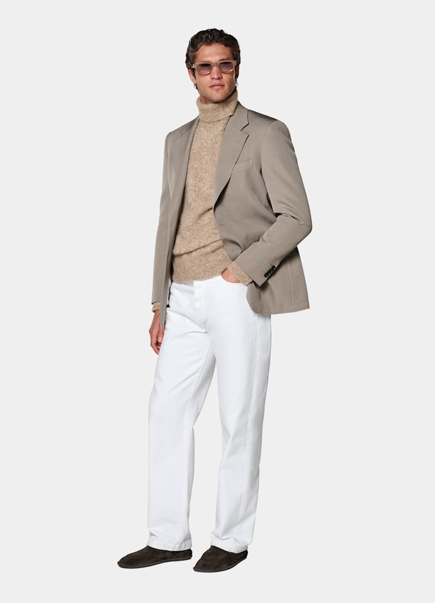 Mid Brown Shaggy Turtleneck