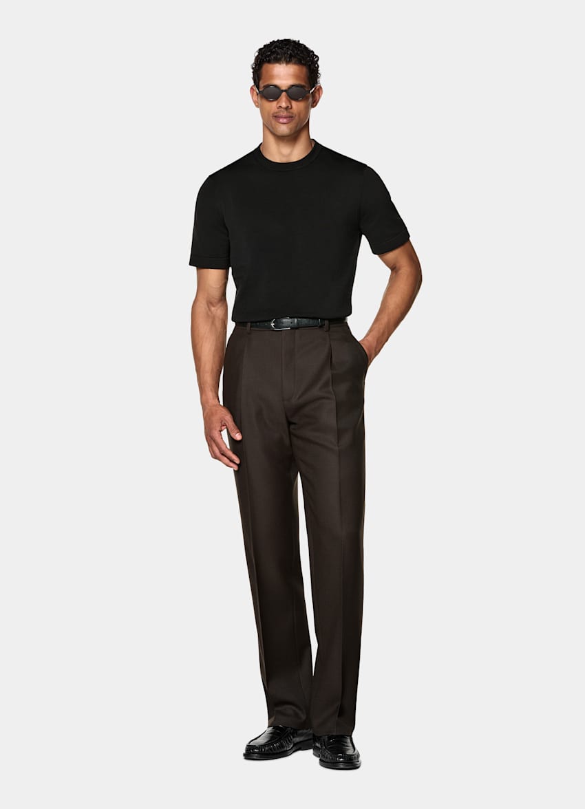 Black Short Sleeve Crewneck