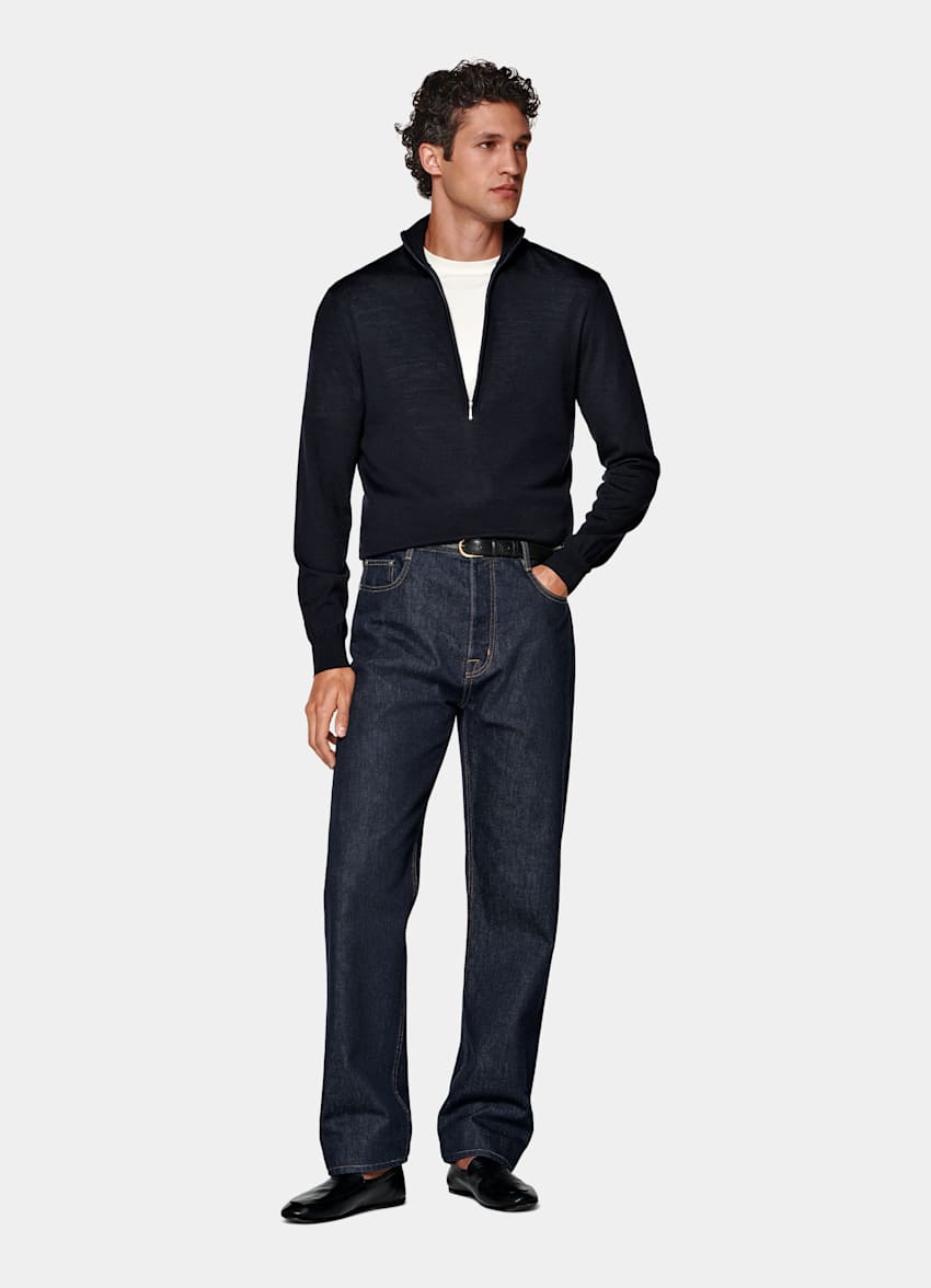 Navy Half Zip