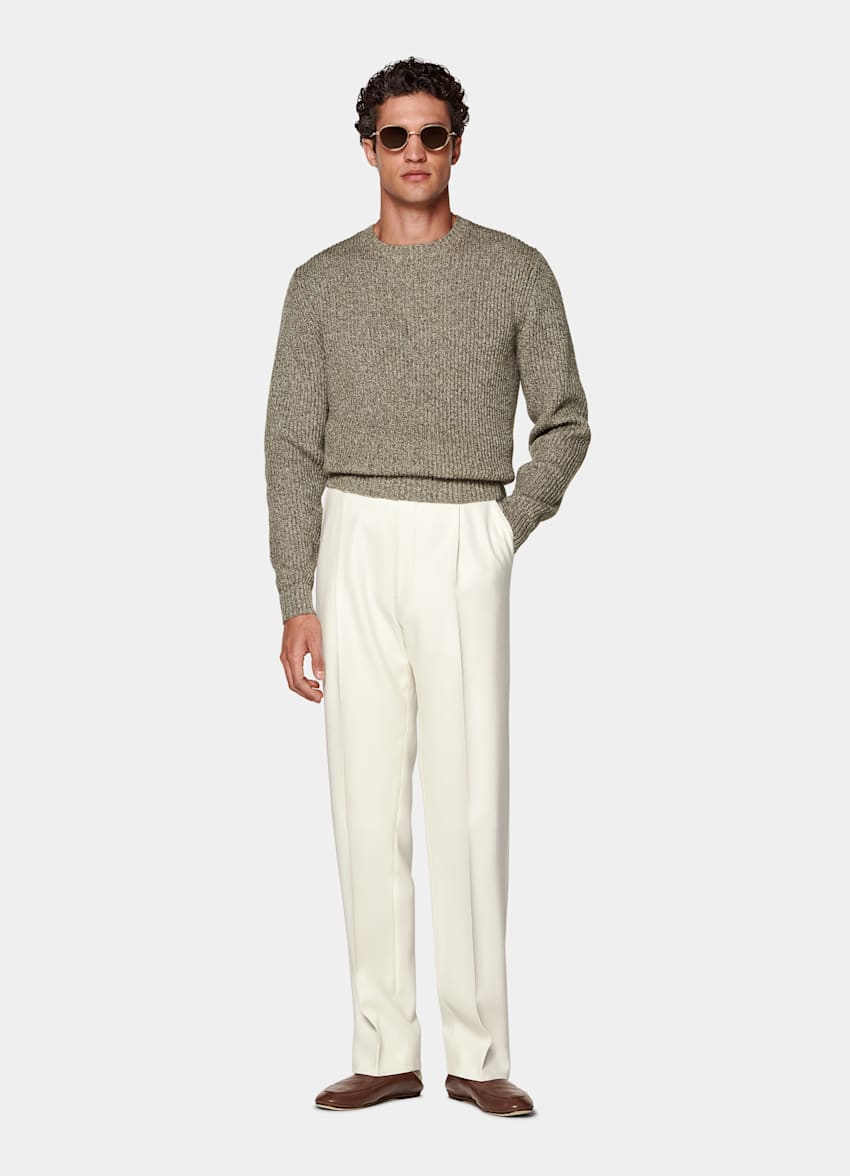 Green Mouliné Crewneck