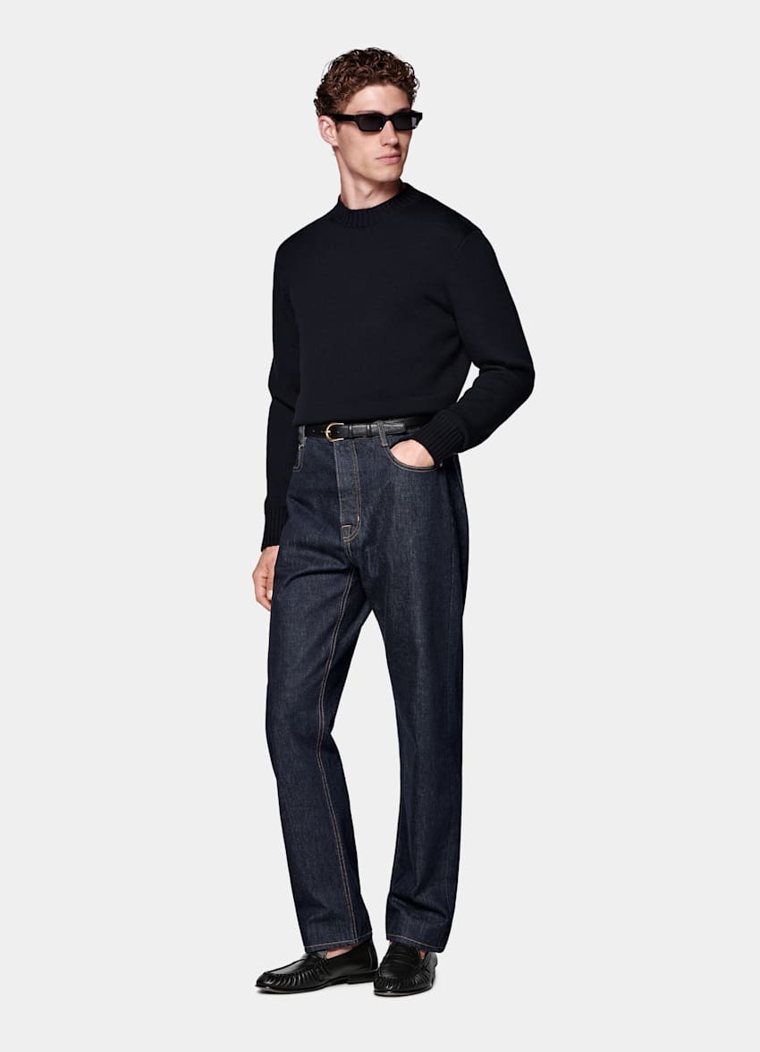 Marinbl&aring; crewneck