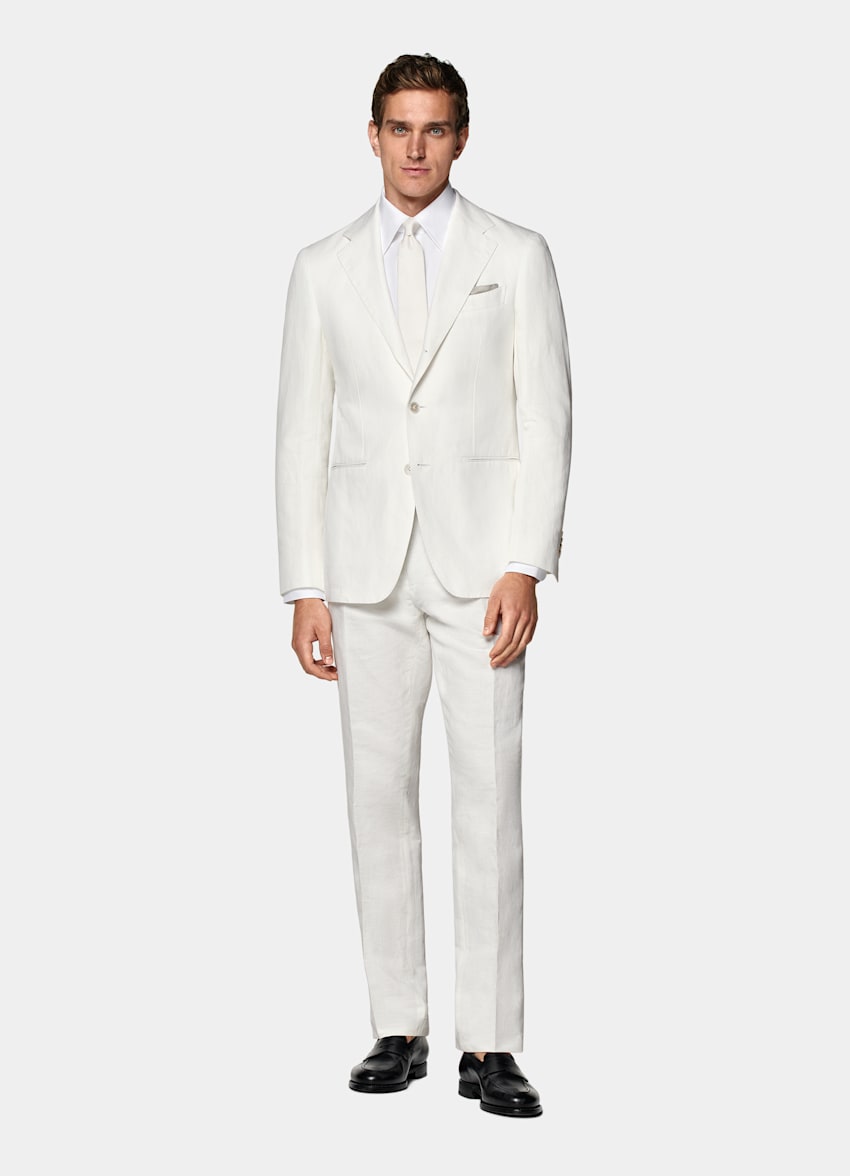 Costume Havana coupe Tailored blanc cassé