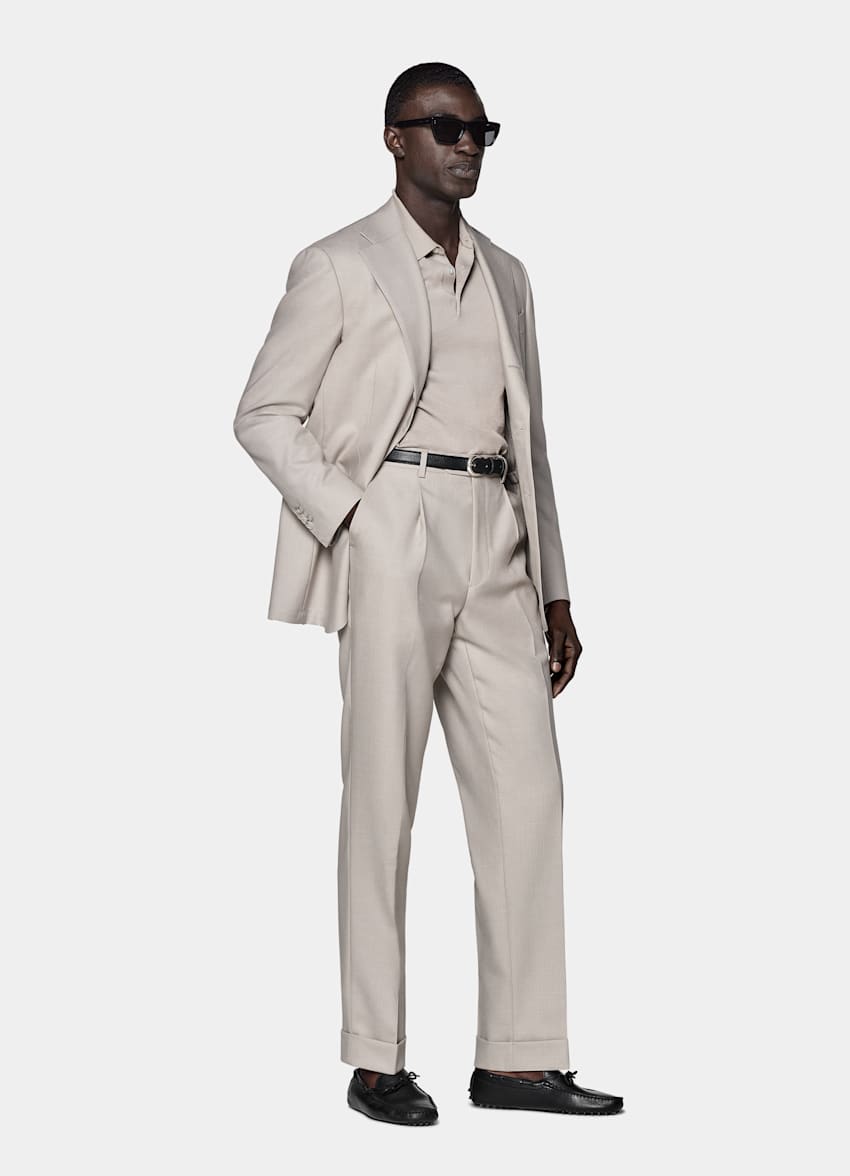 Traje Roma gris topo claro corte Relaxed