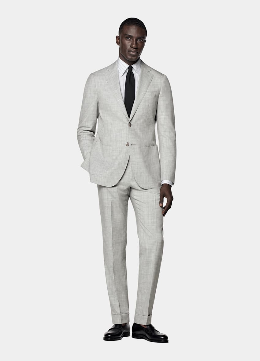 Traje Perennial Havana gris claro corte Tailored