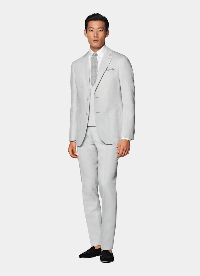 Costume trois pièces Havana coupe Tailored gris clair