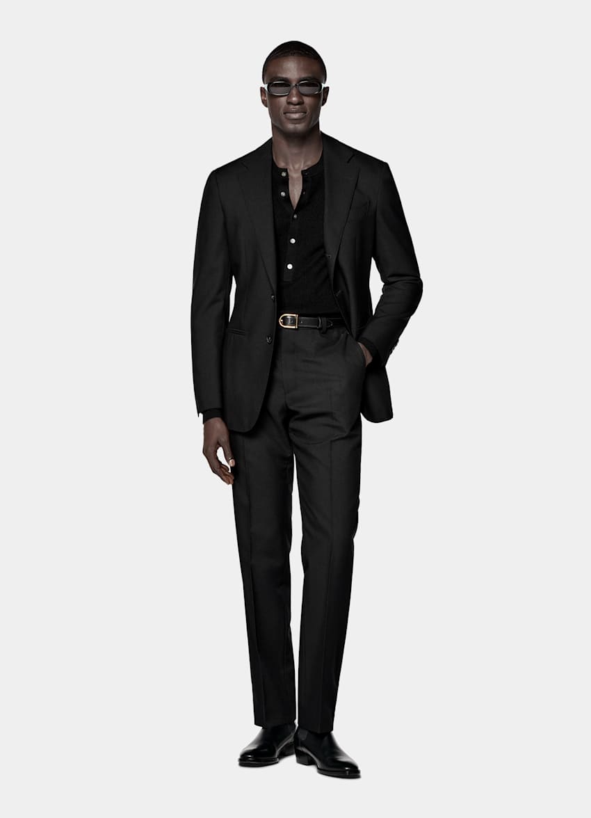Black Tailored Fit Havana Suit